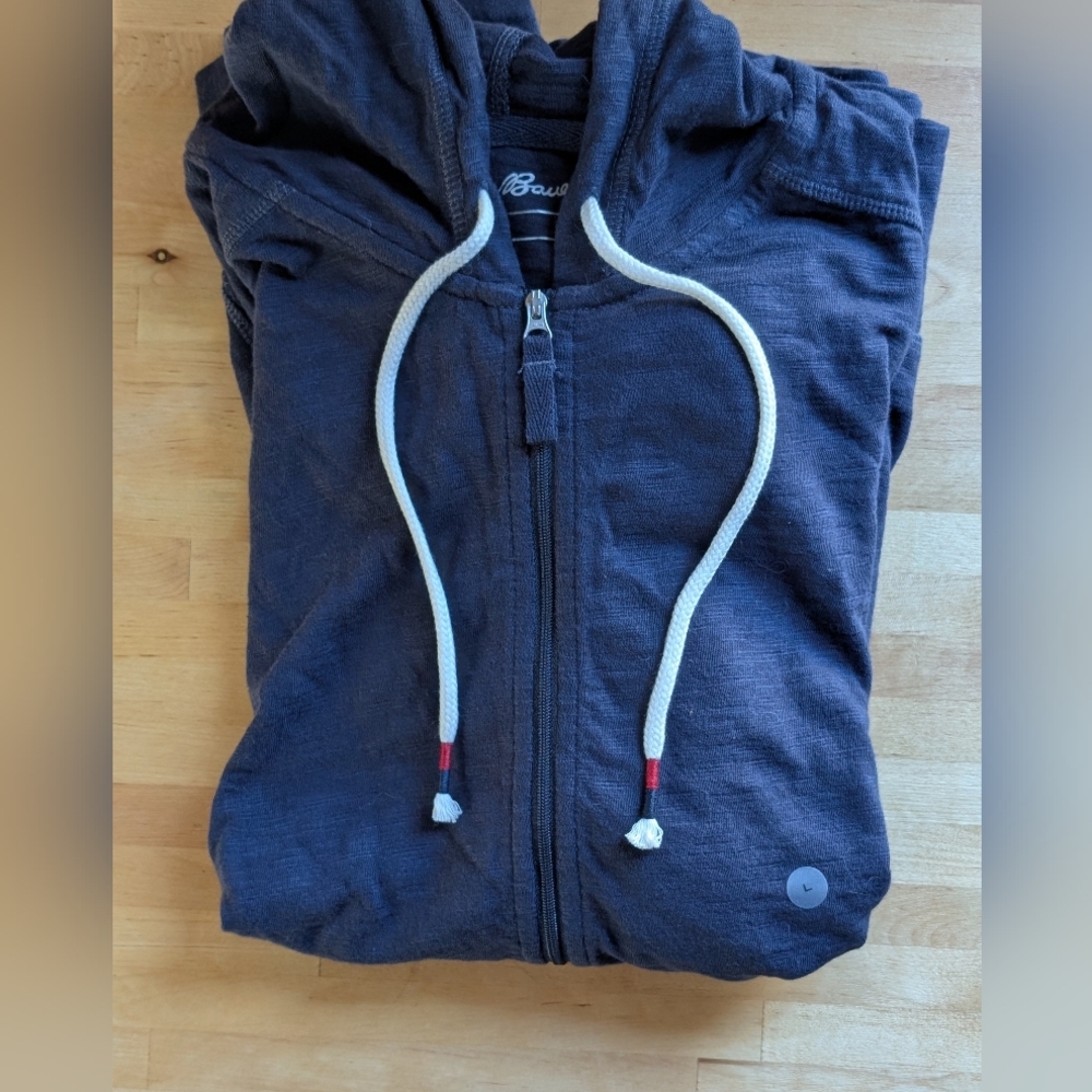 Eddie Bauer Women's Legend Wash Slub Full Zip Hoodie - NWT  Atlantic Navy Blue L - Picture 2 of 13